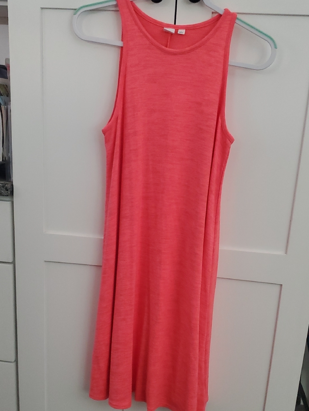 GAP Coral Pink Sleeveless Midi Dress